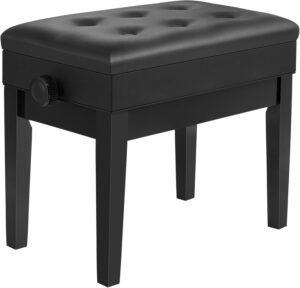 Black piano bench rental