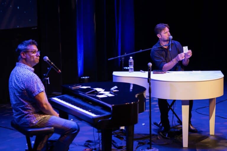 Adam and Adam with Black & White Dueling Pianos at Brea Fest